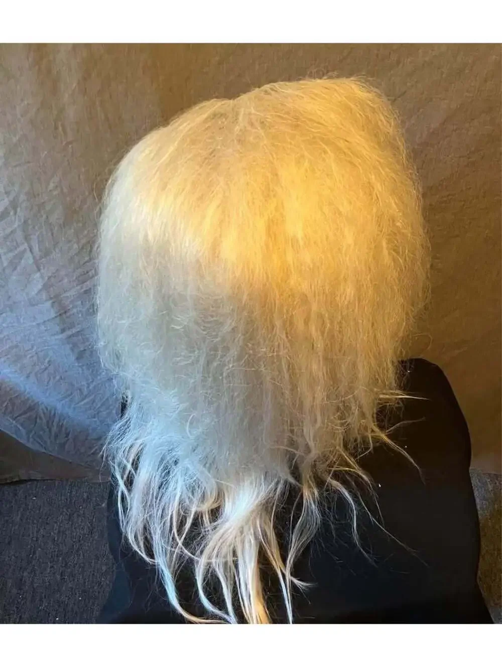 Long Blonde Teased Lace Front Wig